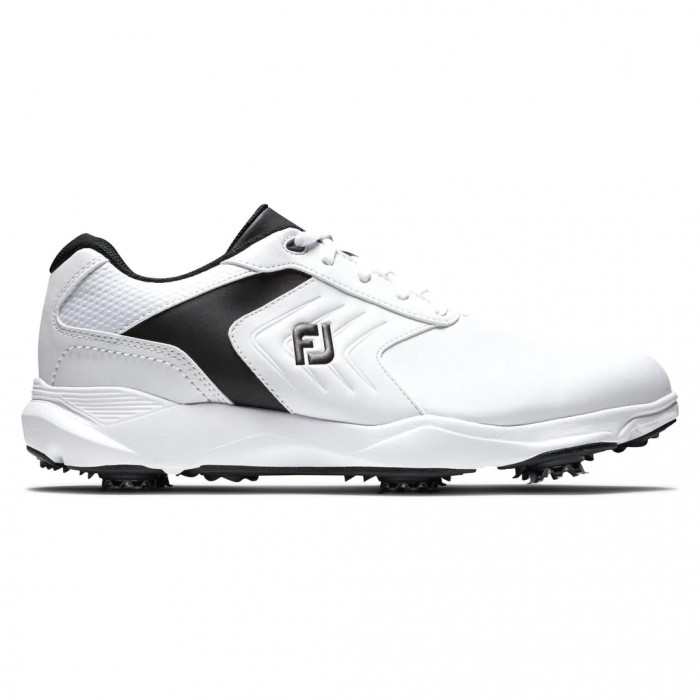 Footjoy eComfort Spikes Golfsko Herre Hvite Svarte | NO-04NPVD